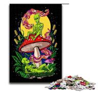 Puzzles pour Adultes 1000 pièces Champignons Magiques Aliens Puzzle Impossible Jeu Familial Soulagement du Stress Défi Difficile 75x50cm