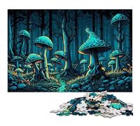 Puzzles pour Adultes 1000 pièces Champignons Magiques Puzzles impossibles pour Adultes Idéal pour Le Plaisir en Famille, la détente et Les Cadeaux de Vacances 26x38cm / 10,23x14,96 Pouces