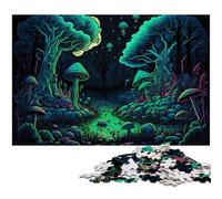 Puzzles pour Adultes 1000 pièces Champignons Magiques Puzzles pour Adultes Casse-tête Haute difficulté pour Adolescents 50x75cm / 19,68x29,52 Pouces