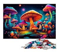 Puzzles pour Adultes 1000 pièces Champignons psychédéliques colorés Décoration de la Maison Puzzles Cadeaux de Noël 1000 pièces (75 x 50 cm)
