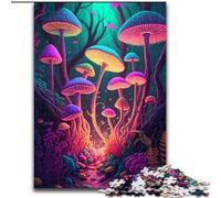Puzzles pour Adultes 1000 pièces Champignons psychédéliques Puzzles en Carton Taille 26x38cm Activité familiale, Casse-tête, Décoration intérieure, Cadeau de Vacances