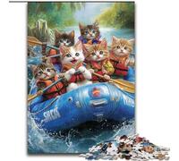 Puzzles pour Adultes, 1000 pièces, Chat à la dérive, Jeu Familial interactif, 1000 pièces, pour Adultes, à partir de 14 Ans (Taille 50x75cm)