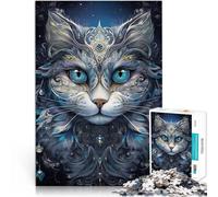 Puzzles pour Adultes 1000 pièces Chat kintsugi Abstrait Jouet éducatif intellectuel décompressant Idées Cadeaux 38x26cm