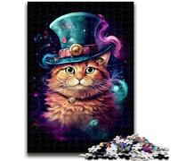 Puzzles pour Adultes 1000 pièces Chat Magique pour 14 Ans et Plus Jeu de défi Unique Jeux en Famille Cadeaux d'anniversaire de Noël 38x26cm