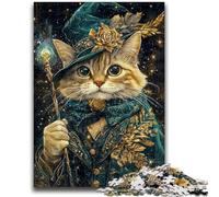 Puzzles pour Adultes 1000 pièces Chat Magique pour 14 Ans et Plus Jouet éducatif intellectuel décompressant Excellent Cadeau 50x75cm