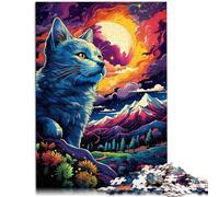 Puzzles pour Adultes 1000 pièces Chat mystère Difficile et défi Liste de souhaits de Noël avec Le Père Noël 14,96 po x 20,47 po pour Adolescent 14 Ans et Plus