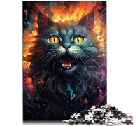 Puzzles pour Adultes 1000 pièces Chat mystère Soulagement du Stress est idéal comme Cadeau pour Toute la Famille 10,27 po x 14,96 po pour Les Adolescents de 14 Ans et Plus