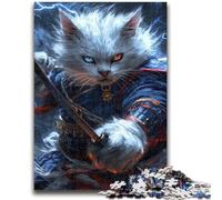 Puzzles pour Adultes 1000 pièces Chat Ninja pour Jeu éducatif Défi Jouet pour est idéal comme Cadeau pour Toute la Famille 38x26cm