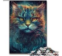 Puzzles pour Adultes 1000 pièces Chat Persan en Bois, idée Cadeau Unique de décoration d'intérieur DIY 50x75cm Fête d'anniversaire pour Hommes Femmes