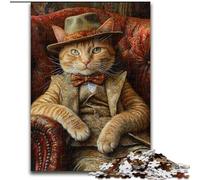 Puzzles pour Adultes 1000 pièces Chat sur Le canapé, Aide Le Cerveau à exercer des Jouets addictifs pour cultiver la Patience et améliorer la mémoire (Taille 26x38cm)