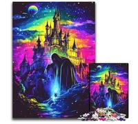 Puzzles pour Adultes 1000 pièces Château Arc-en-Ciel Puzzles en Carton Jeux éducatifs Anti-Stress, Jouets de décoration pour la Maison pour Les 14 Ans 26x38cm