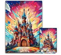 Puzzles pour Adultes 1000 pièces Château coloré Puzzles pour Adultes Casse-tête Haute difficulté pour Adolescents 26x38cm / 10,23x14,96 Pouces