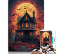 Puzzles pour Adultes 1000 pièces Château d'halloween, Anti-Stress, défi Difficile, décoration d'intérieur Unique et Cadeaux (75x50cm)