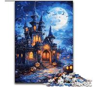Puzzles pour Adultes 1000 pièces Château d'halloween, éducatif et idéal comme Cadeau pour Toute la Famille (Taille 50x75cm)