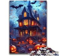 Puzzles pour Adultes 1000 pièces Château d'halloween Jeu éducatif Familial Offrez des Cadeaux pour Toute la Famille à partir de 14 Ans 50x75cm