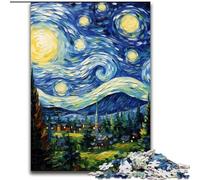 Puzzles pour Adultes 1000 pièces Château étoilé Puzzle Parfait pour s'amuser en Famille à Noël, Thanksgiving, Les Anniversaires et Pâques 50X75CM