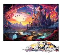 Puzzles pour Adultes 1000 pièces Château Fantastique coloré Puzzle découpé avec précision Bon Cadeau 1000 pièces (38 x 26 cm)