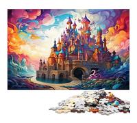 Puzzles pour Adultes 1000 pièces Château psychédélique coloré Puzzles pour Adultes Enfants Puzzle en Papier Jouet éducatif d'apprentissage 1000 pièces (38 x 26 cm)