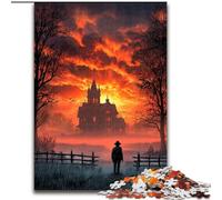 Puzzles pour Adultes 1000 pièces Château Sombre pour Adolescents et familles, décoration DIY Parfaite et défi cérébral (Taille 50x75cm)