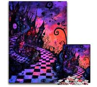 Puzzles pour Adultes 1000 pièces Château Sombre Puzzles en Bois pour Les Adolescents, Les Couples et Les Amis pour Les Anniversaires, Noël 50x75cm