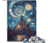 Puzzles pour Adultes 1000 pièces Château sous Les étoiles, Aide Le Cerveau à exercer des Jouets addictifs pour cultiver la Patience et améliorer la mémoire (Taille 50x75cm)