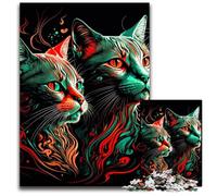 Puzzles pour Adultes 1000 pièces : Chats adorables. Puzzles Difficiles pour Adultes. Design Complexe pour Adolescents,décoration DIY et Divertissement Stimulant pour Le Cerveau. 19,68x29,52 Pouces.