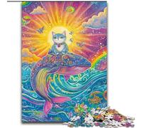 Puzzles pour Adultes 1000 pièces Chats et Baleines, à partir de 14 Ans, Jeux éducatifs, Jouets à Faire soi-même, œuvres d'art, Cadeau (Taille 50x75cm)
