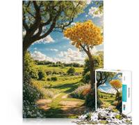 Puzzles pour Adultes 1000 pièces Chemin ensoleillé vers l'arbre Séjour Anti-Stress pour Tuer Le Temps Une œuvre d'art 38x26cm