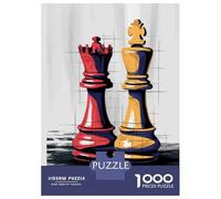 Puzzles pour Adultes 1000 Pièces Chess Pieces Art Print Puzzle Adulte Jeux De Famille Cadeau d'anniversaire Cadeau d'anniversaire, Cadeaux, 70x50cm/1000pcs