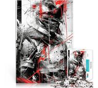 Puzzles pour Adultes 1000 pièces Chevalier en Armure Résumé Jouet éducatif intellectuel décompressant décoration Murale 52x38cm