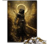 Puzzles pour Adultes 1000 pièces Chevalier mystérieux Jeu Familial interactif, pour Les fêtes, Jeu d'activités familiales 50x75cm