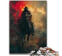 Puzzles pour Adultes 1000 pièces Chevalier Rouge Sang, Puzzles pour Adolescents, Jouets de Jeu, Chaque pièce est Unique - Jeu Familial Stimulant et Amusant (75x50cm)