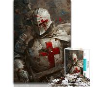 Puzzles pour Adultes 1000 pièces Chevaliers médiévaux 1000 pièces pour Adultes Jeu de Quiz idéal comme Cadeau pour Toute la Famille 75x50cm