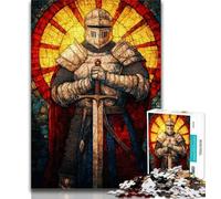 Puzzles pour Adultes 1000 pièces Chevaliers médiévaux, Jeux Amusants, idéal comme Cadeau pour Toute la Famille pour Les Enfants de 14 Ans et Plus 38x26cm