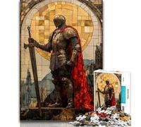 Puzzles pour Adultes 1000 pièces Chevaliers médiévaux, Jeux éducatifs, Jouets DIY, idéal comme Cadeau pour Toute la Famille à partir de 14 Ans 38x26cm