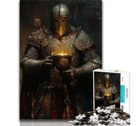Puzzles pour Adultes 1000 pièces Chevaliers médiévaux Puzzles pour Adultes, Jeux éducatifs Décoration d'intérieur Convient pour la décoration de Bureau (Taille 38x26cm)