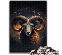 Puzzles pour Adultes 1000 pièces Chèvre de rêve Difficile à compléter mais Amusant et Humoristique avec Affiche et Feuille de Questions correspondantes 26x38cm