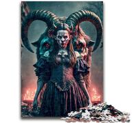 Puzzles pour Adultes 1000 pièces Chèvre Diable Anti-Stress Défi Difficile Idéal comme Cadeau pour Toute la Famille 50x75cm