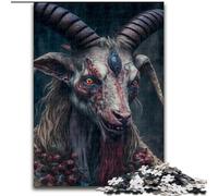 Puzzles pour Adultes 1000 pièces Chèvre Diable Puzzle Fabriqué en Carton, développe Les compétences de Coordination œil-Main, Parfait pour Les Cadeaux d'anniversaire 1000 pièces(26x38cm)