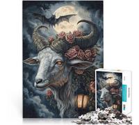 Puzzles pour Adultes 1000 pièces Chèvre du Diable Jeu Familial Anti-Stress Défi Difficile Car C'est Un pour Toute la Famille 38x26cm