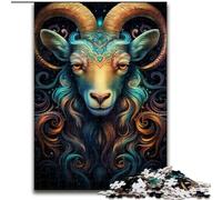 Puzzles pour Adultes 1000 pièces Chèvres colorées Puzzle Stimulant pour Adolescents, soirée de Jeux en Famille Amusante (Taille : 26x38cm)