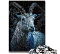 Puzzles pour Adultes 1000 pièces Chèvres Mignonnes Jeux éducatifs Décoration d'intérieur Cadeau d'anniversaire, Cadeaux pour 14 Ans et Plus 50x75cm