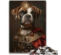 Puzzles pour Adultes 1000 pièces Chien Chevalier pour Les 14 Ans et Plus Cadeaux intéressants pour la réduction du Stress pour Les Amis et la Famille 26x38cm