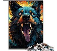 Puzzles pour Adultes 1000 pièces Chien coloré en Bois, activité Amusante à la Maison 50x75cm, activité familiale Amusante, défi cérébral, pour Les Adolescents