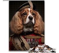 Puzzles pour Adultes 1000 pièces Chien en Uniforme Militaire Puzzle Cadeau DIY Amusant Convient pour la décoration de la Maison, du Salon ou du Bureau (Taille : 26x38cm)