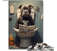 Puzzles pour Adultes 1000 pièces Chien lisant Un Journal Puzzles Taille 50x75cm Idéal pour Les Amoureux, du Nouvel an, de la Saint-Valentin