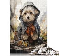 Puzzles pour Adultes 1000 pièces Chien Magicien Puzzles en Bois créatifs pour Adultes et Adolescents Jeu de Puzzle Stimulant 1000 pièces (75x50cm)
