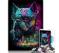 Puzzles pour Adultes 1000 pièces Chien mécanique coloré pour Adolescents Relax Games est Un pour Toute la Famille 75x50cm