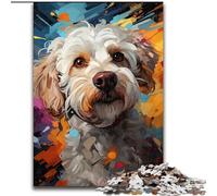 Puzzles pour Adultes 1000 pièces Chiens colorés en Bois, activité Amusante à la Maison 50x75cm Activité Amusante en Famille, défi cérébral, Cadeau Parfait pour Adolescent