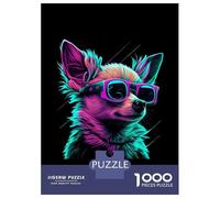 Puzzles pour Adultes 1000 Pièces Chihuahua Puzzles pour Adultes Jeu Manuel Défi Difficile Aidez Votre Cerveau À Faire Travailler 52x38cm/1000pcs